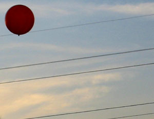 balloons in crowd