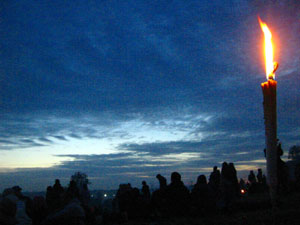 sunrise at stone circle