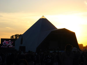 pyramid at sunset