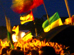 flags at manics