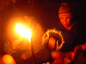 tambourine and leo