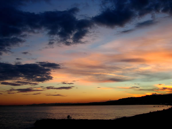 sunset over nice